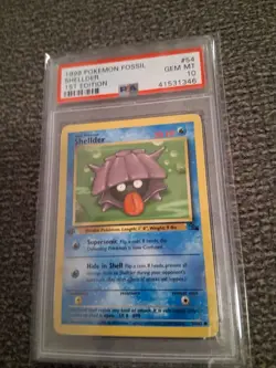 1999 Pokemon Fossil 1st Edition #54 Shellder Psa 10 Gem Mint - Image 1