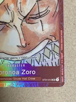 One Piece TCG Roronoa Zoro Premium Collection Film Red ST01-013 Promo Card NM - Image 5