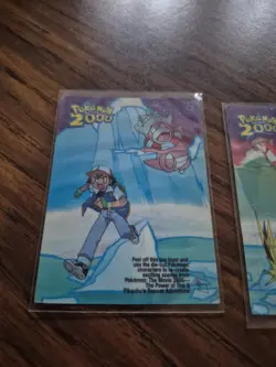 2 2000 Topps Pokemon Ash Slowking Movie 2000 Sticker Cards 1 OF 10 , 3 Of 10 - Image 2