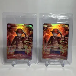 TWO Monkey.D.Luffy (Treasure Booster Set) ST10-006 One Piece Promo Card Sealed! - Image 1