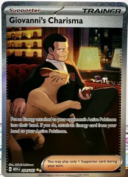Giovanni’s Charisma 207/165 - SAR - SV 151 - Pokemon TCG - Full Art Trainer Card - Image 1