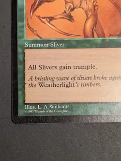 MTG Card - 1x Horned Sliver - Tempest - LP - Vintage - Magic The Gathering 1997 - Image 3