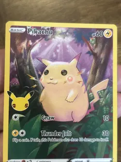 Pokemon Pikachu TCG Holo Ultra Rare Card Celebrations 005/025 NM Condition - Image 2