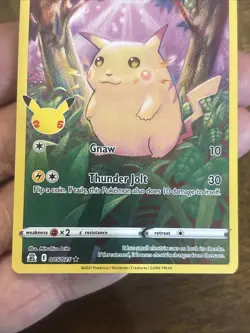 Pokemon Pikachu TCG Holo Ultra Rare Card Celebrations 005/025 NM Condition - Image 3