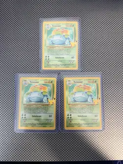 (3) Pokemon 25th Anniversary Venusaur 15/102 Celebrations Holo Rare Card Lot - Image 1