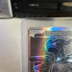 Zekrom 114/114 Black & White 2011 Full Art Holo Pokemon Card Black Background - Image 2