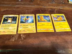 Pokemon TCG Pikachu Holographic 4 Card Lot - Image 1