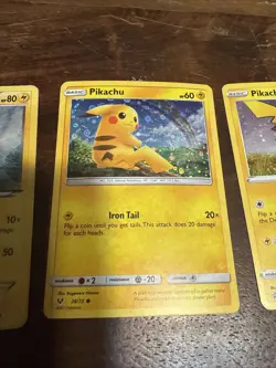 Pokemon TCG Pikachu Holographic 4 Card Lot - Image 4