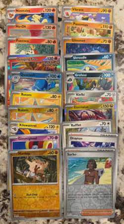 POKEMON TCG 2024 S&V Surging Sparks C UC R Holo Rev Card Lot (20) - Image 1