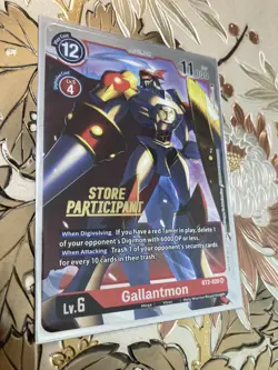 Digimon Card Game Gallantmon Store Participant Foil BT2-020 Promo Stamped - Image 1