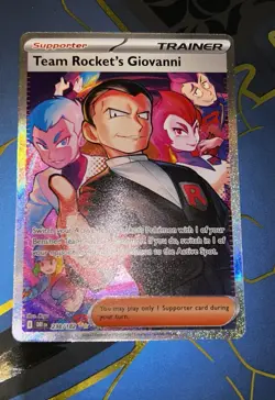 Pokemon Destined Rivals Team Rockets Giovanni Special Illustration Card 238/182 - Image 1
