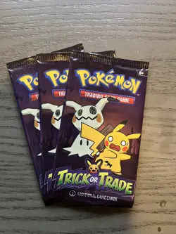 Pokemon 2023 Halloween Trick Or Trade 3 Card Booster Pack - 3 Pack Bundle - Image 1