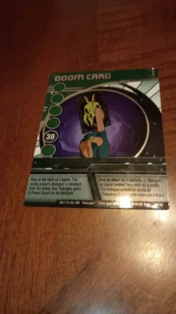 Bakugan Doom Card BA178-AB-SM 2008 Sega Spin Master Battle Brawler - Image 1