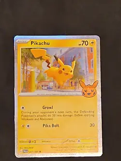 Pokemon Pikachu Trick Or Trade 2023 Holo Card 62/193 - Image 1