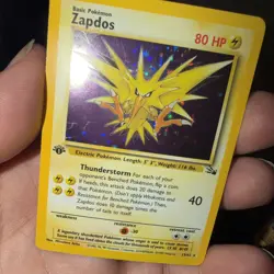 Pokemon TCG Zapdos Holo Rare Card 15/62 Fossil Unlimited (2000) WOTC 1st Ed - Image 3