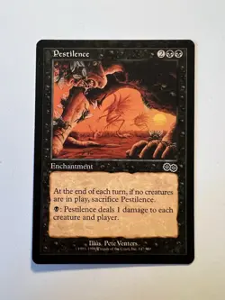 Pestilence - MTG Urza's Saga - NM - Image 1