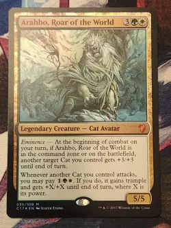 MTG Commander 2017 - Arahbo, Roar Of The World FOIL NM - Image 1