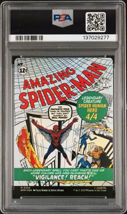2025 MTG MARVEL'S SPIDER-MAN #0232 AMAZING SPIDER-MAN/PETER PARKER PSA 10 - Image 2