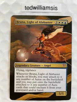 Bruna, Light of Alabaster MtG Avacyn Restored Altered Art Extended & Borderless - Image 1