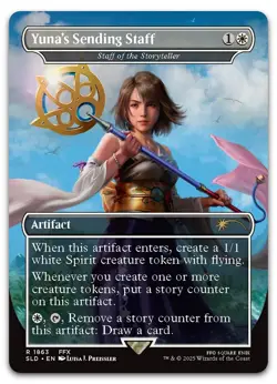 Yuna's Sending Staff - Staff of the Storyteller #1863 NM Secret Lair Drop - Image 1