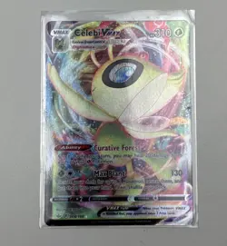 Celebi VMAX 008/198 Holo Rare VMAX Chilling Reign Pokemon - Image 1