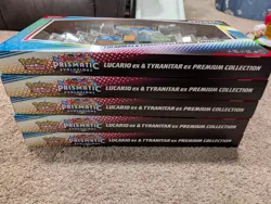 pokemon tcg prismatic evolutions lucario ex & tyranitar ex lot of 5 - Image 2