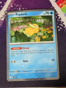 Pokemon TCG Psyduck MEP 007 Mega Evolution Pokemon Blister Promo Cosmos Holo NM - Image 1
