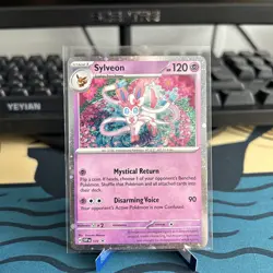 Sylveon SVP 172 Cosmos Holo Pokemon Prismatic Evolution Black Star Promo NM - Image 1