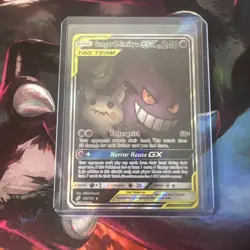 Pokemon TCG Gengar & Mimikyu GX Team Up Holo Ultra Rare MINT PERFECT PACK FRESH - Image 1