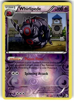 Whirlipede 73/149 Boundaries Crossed Reverse Holo Pokemon TCG - Image 1