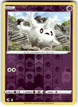 GALARIAN CORSOLA 117/264 FUSION STRIKE POKEMON (REVERSE HOLO, NM) - Image 1