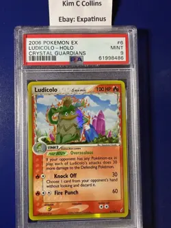 Pokemon 2006 EX Crystal Guardians Ludicolo #6 Holo PSA 9 Mint - Image 1