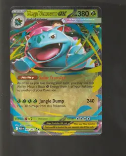 POKEMON MEGA VENUSAUR EX MEGA EVOLUTION # 003/132 ULTRA RARE - Image 1