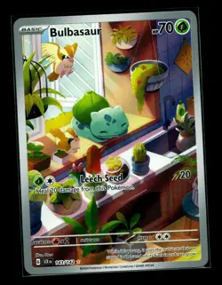 Pokemon TCG Bulbasaur SV07 Stellar Crown (SCR) 143/142 Illustration NM - Image 1