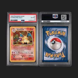 1999 POKEMON BASE SET UNLIMITED #4 CHARIZARD-HOLO PSA 6 - Image 3