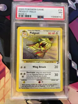 Pidgeot - Pokemon Base Set 2 #14 - Holo - Near Mint PSA 7 - Image 1