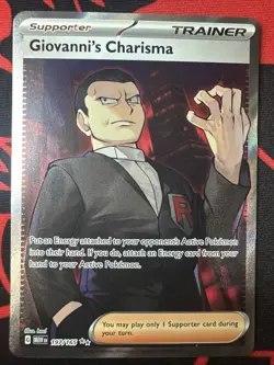 Giovanni's Charisma SR 197/165 Ultra Rare Pokemon Scarlet & Violet 151 NM - Image 1