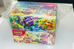 Pokemon Prismatic Evolutions 8 Mini Tins Factory Sealed Display Box TCG - Image 2