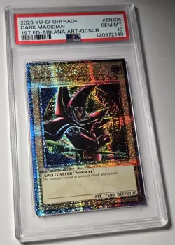 2025 Yu-Gi-Oh! QUARTER CENTURY STAMPEDE Dark Magician QCR RA04-EN106 QCSR PSA 10 - Image 2