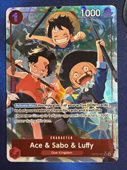Ace & Sabo & Luffy (Alternate Art) OP13-007 Carrying On His Will Foil - Image 1