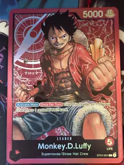 Monkey D. Luffy - ST01-001 Foil Leader - Starter Deck 1 - One Piece English - Image 1