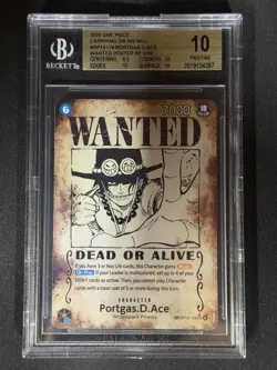 2025 One Piece Portgas.D.Ace Wanted Poster (SP) Error OP13-119 BGS 10 Pristine - Image 1
