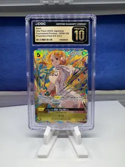 One Piece Japanese Tournament Pack EX Volume 3 SR Nami #OP08-106 CGC 10 PRISTINE - Image 1