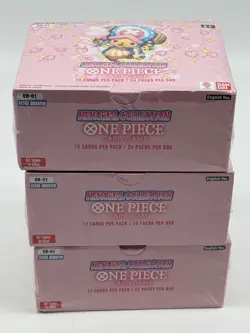 Lot of (3) One Piece Card Game EB-01 Memorial Collection Booster Boxes - Image 5