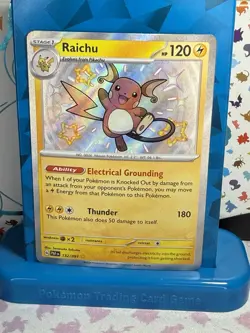 Pokemon TCG Raichu 132/091 Paldean Fates Shiny Rare Card NM Condition - Image 2