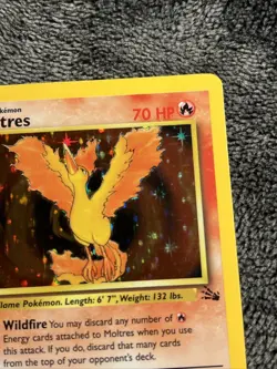 Moltres 12/62 Fossil Holo 1st Edition Very Nice Card Nm/LP++ - Image 3