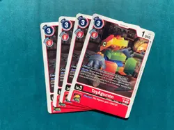 ToyAgumon EX7-008 Playset Digimon Liberator Card Game x4 - Image 1