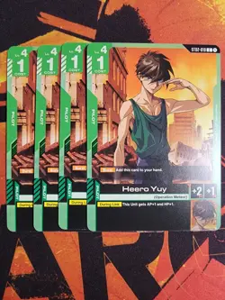 Gundam Card Game 4x Heero Yuy ST02-010 - Wings of Advance - NM/Mint - Playset - Image 1