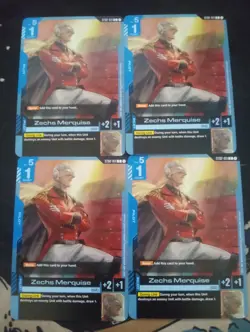 4x Gundam Card Game Zechs Merquise ST02-011 C Wings Of Advance NM - Image 1
