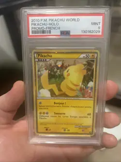 PSA 9 - Pikachu - World Collection French Promo Card - 2010 - Image 1